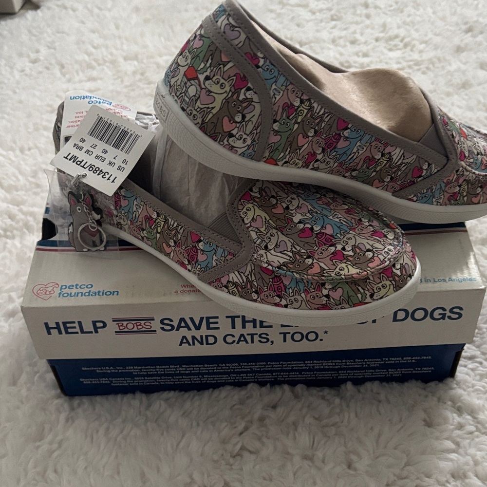 Skechers BOBS Colorful Cartoon Slip-Ons